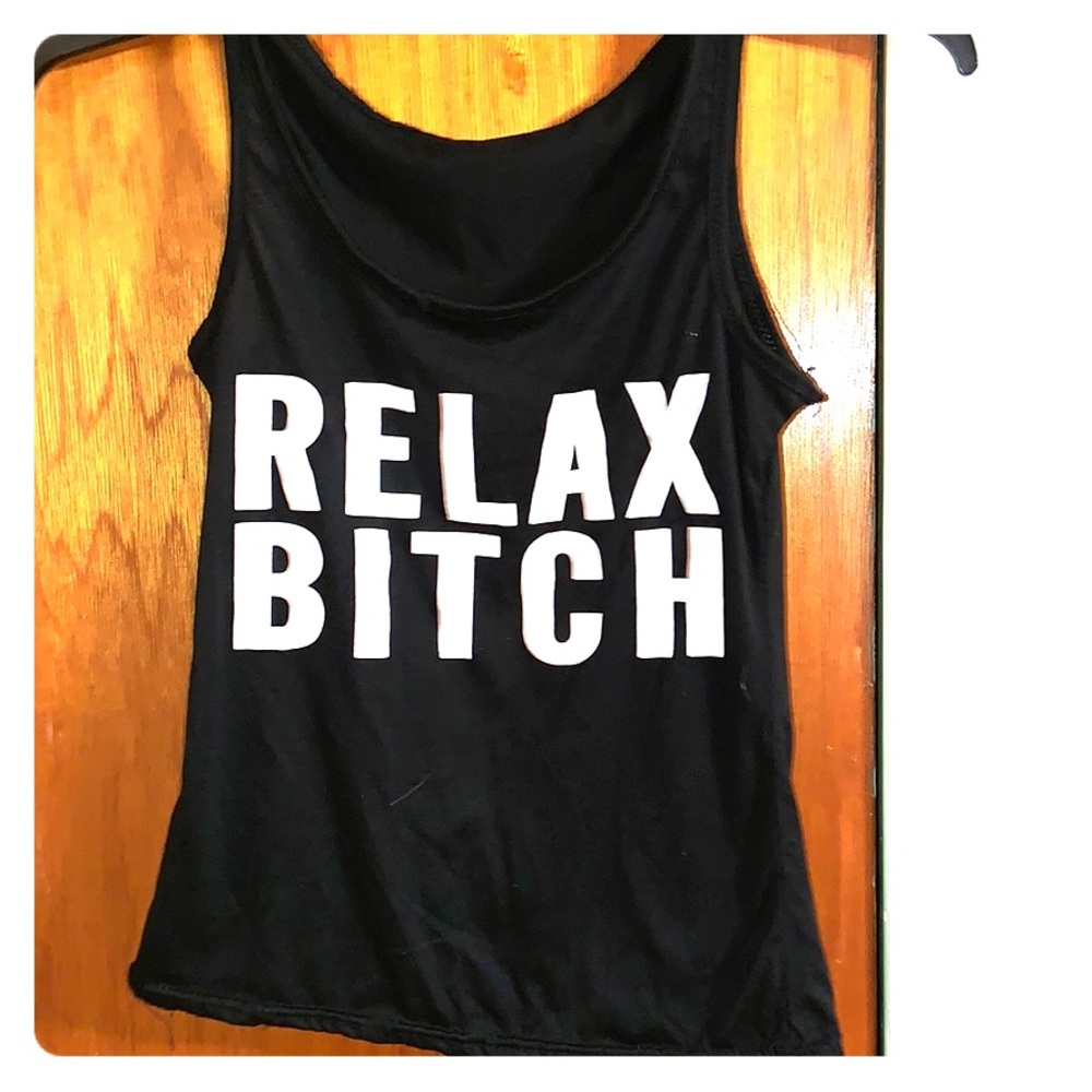 Black tank top